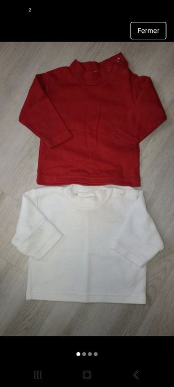 Lot de 2 tee-shirt manches longues 3 mois