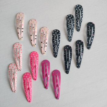 Lot pinces roses / gris foncé