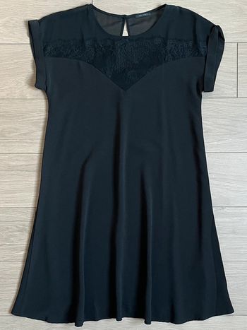 Robe en crêpe avec doublure et broderie Ikks T-34