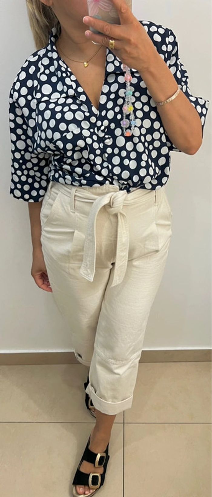 Chemise Rétro Imprimée Pois Taille 46 Burberrys - photo numéro 2