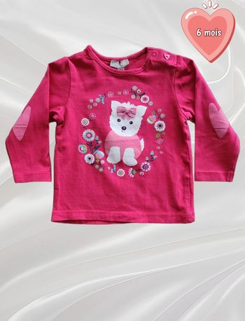 T-shirt haut manches longues fille 6 mois