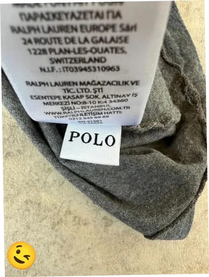 Tee-shirt Ralph lauren L coupe col V gris Homme Men tee22 - photo numéro 7