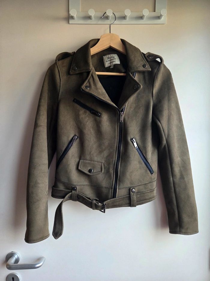 Veste perfecto softy kaki taille s neuve