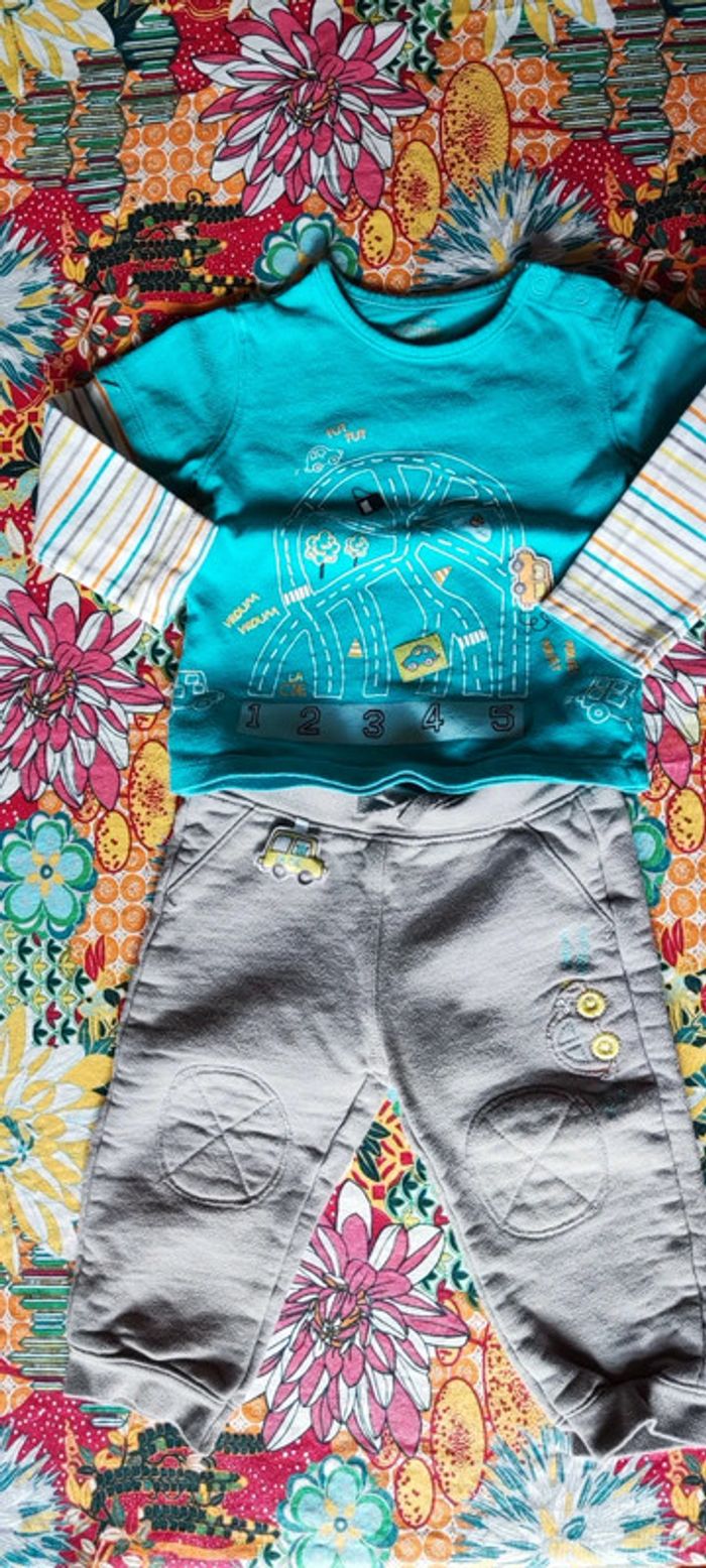 Tenue 12mois t shirt manche longue pantalon