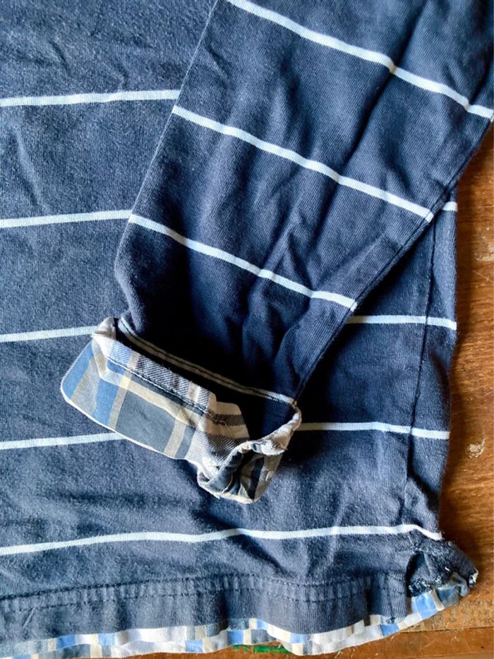 Polo 8 ans rayé bleu marine et ciel Palomino C&A - photo numéro 2