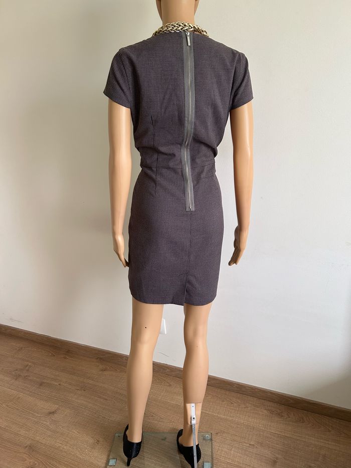 Robe pied de poule à manches courtes La City taille 40 TBE - photo numéro 6