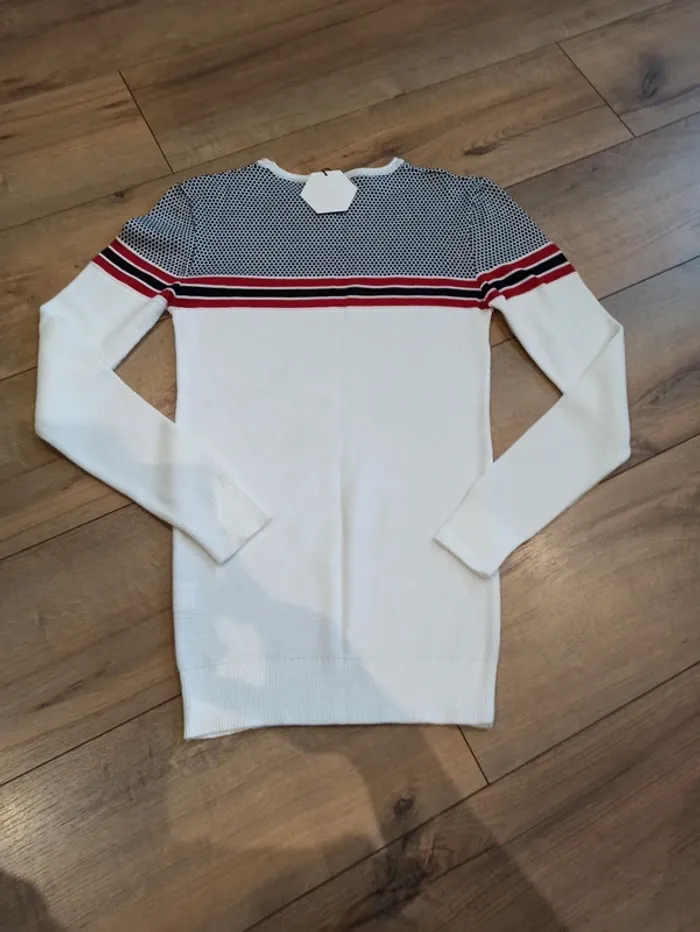 Pull blanc homme manches longues XXL - photo numéro 4