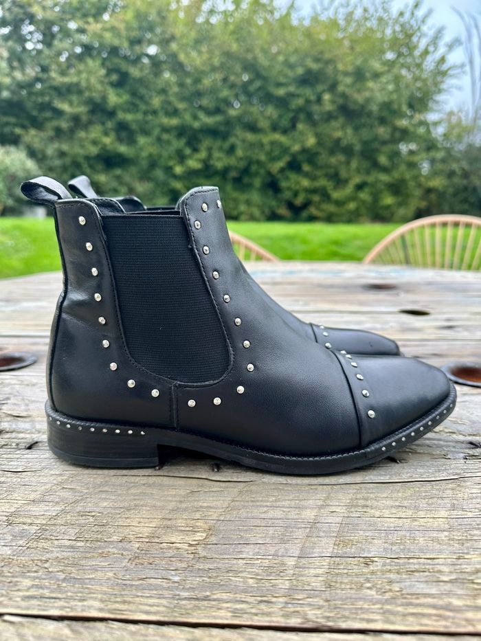 Bottines cuir noir taille 38 - photo numéro 2