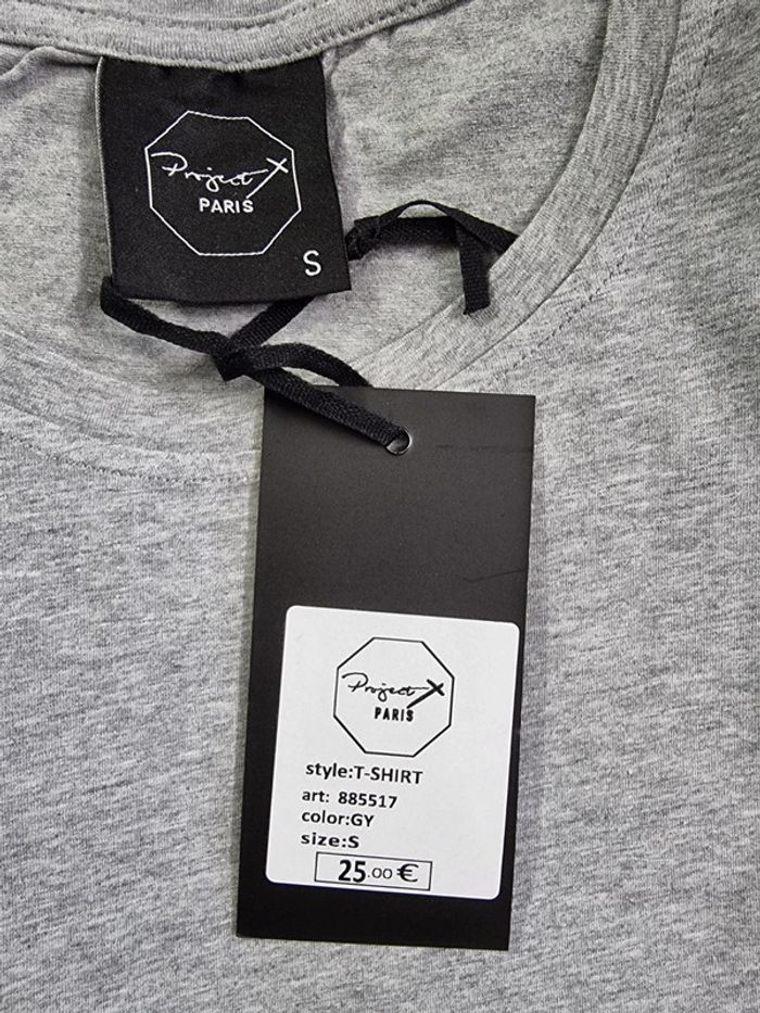 Project X Paris T-shirt oversize déchiré gris * taille S * - photo numéro 5