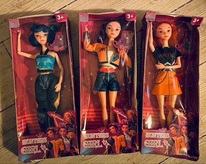 Lot de 3 poupées Kpop Demon Hunters Neuf
