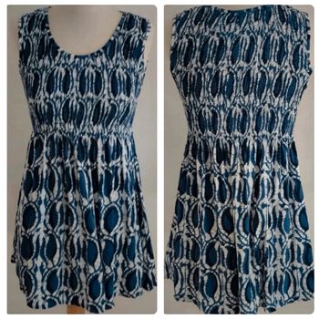 Robe bleue et blanche Zamba taille 38