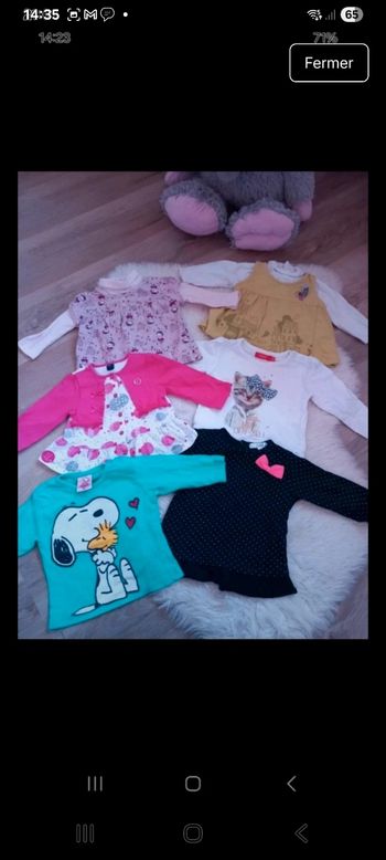 Lots de 6 hauts  6 mois plusieurs marques 