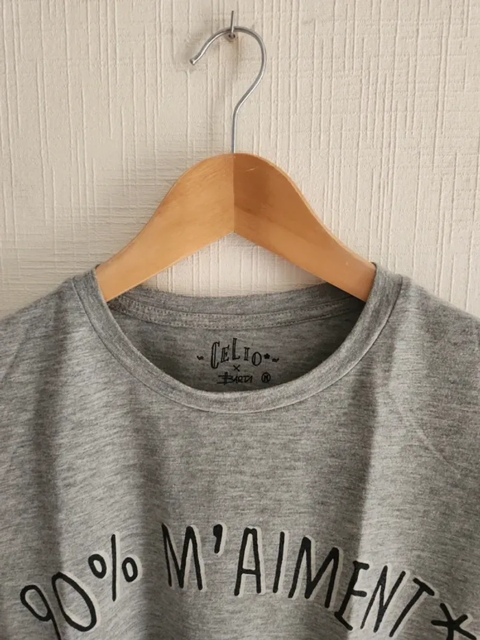 Tee-shirt manches courtes gris Celio M - photo numéro 2