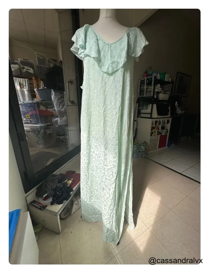 Robe longue verte bleue turquoise en soie - Zadig & Voltaire - photo numéro 2