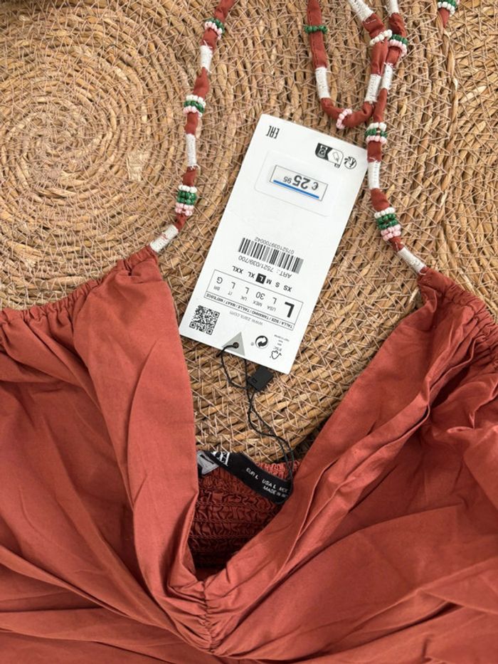 Top marron Zara taille L - photo numéro 2