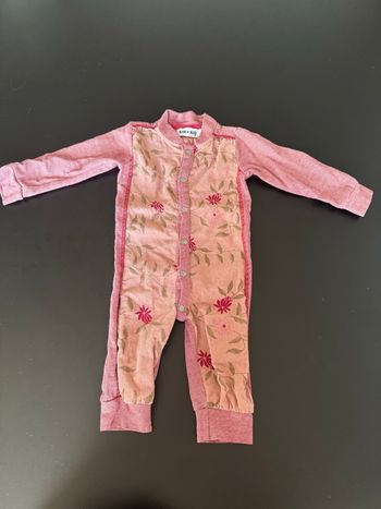 Combinaison rose velours côtelé coton bio