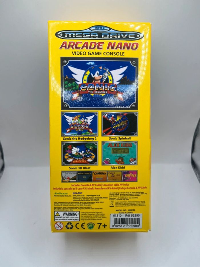 Arcade Nano Sonic - Sega Mega Drive Plug In TV - 10 Games Total New - photo numéro 4