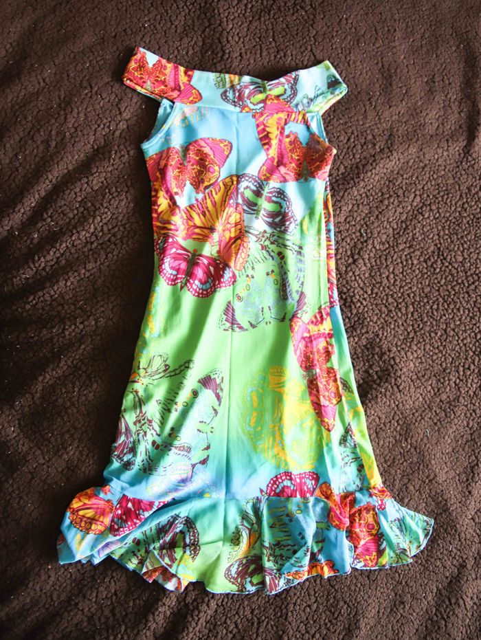 Robe vintage motifs papilons - photo numéro 2