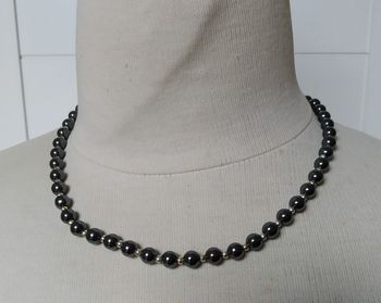 Collier perles noires