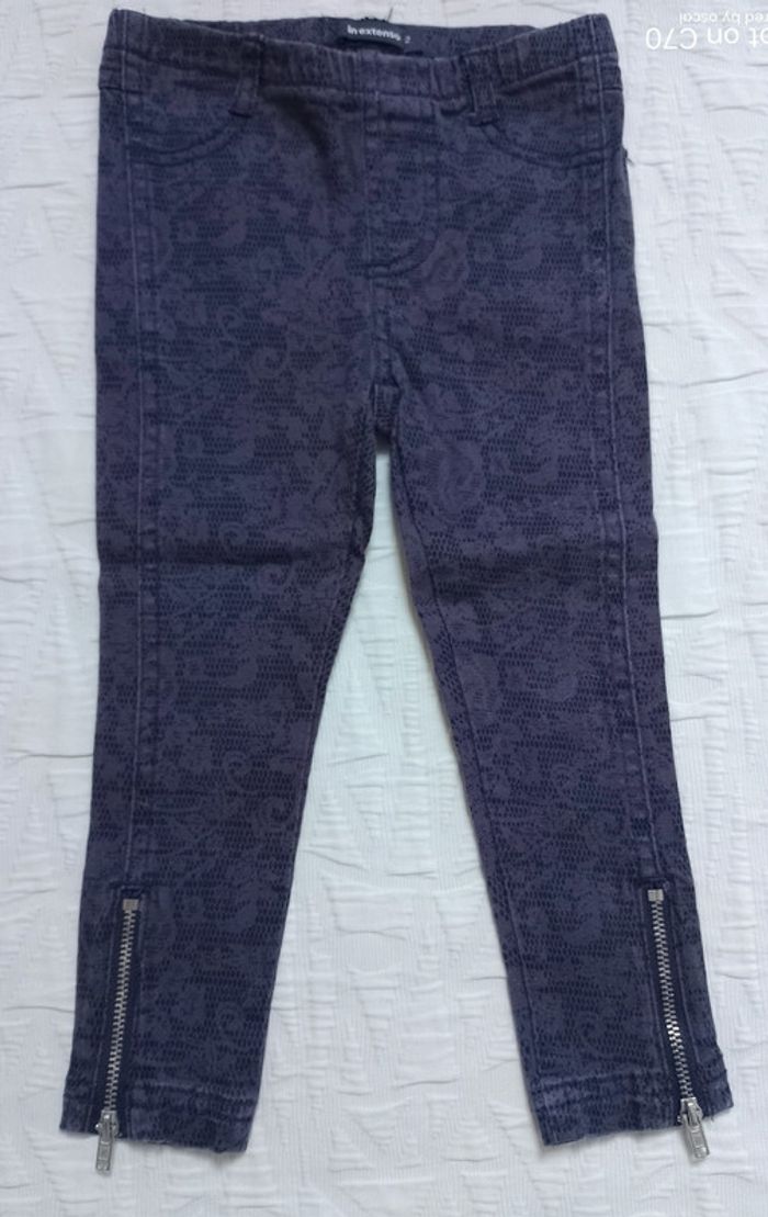 In extenso pantalon tregging violet 2 ans