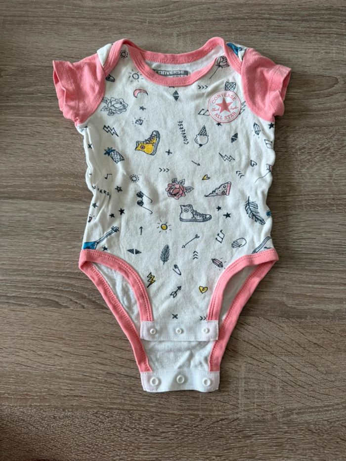 Lots de 2 Bodys manche courtes converse - photo numéro 3