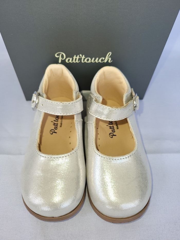 Chaussures fille en cuir crème Point 20  Made in France 🇨🇵 - photo numéro 4