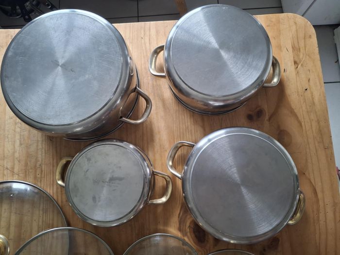 4 faitouts, casseroles en inox 18/10 très bon état - photo numéro 5