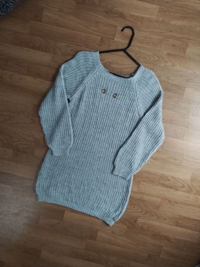 Robe pull gris 34 36
