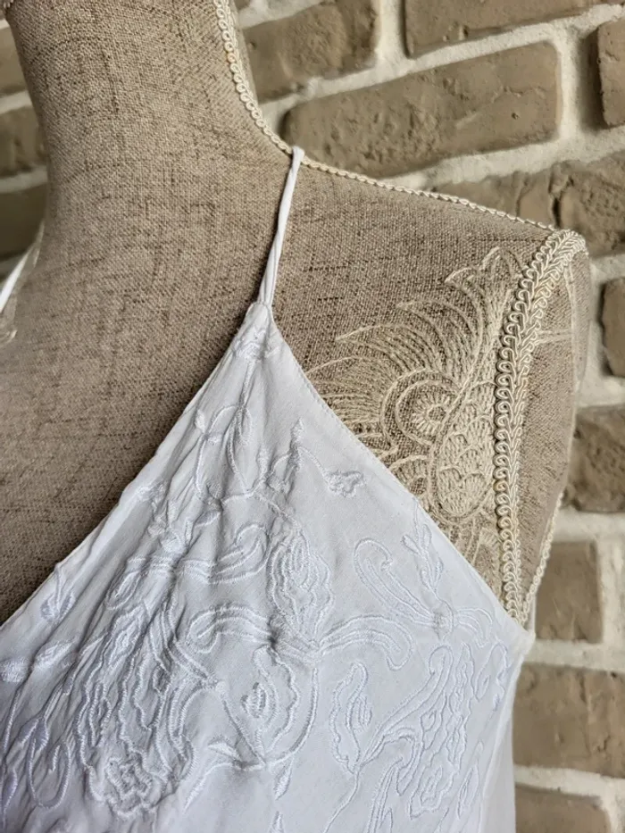 Top dos nu bohème en coton brodé Pimkie - photo numéro 5