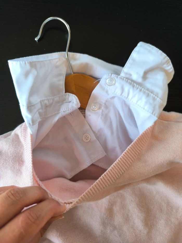 Haut rose effet chemise - photo numéro 3