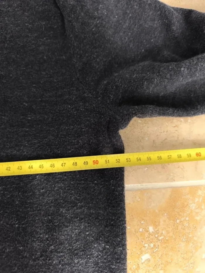 Pull col rond gris foncé chiné logo blanc Polo Ralph Lauren S - photo numéro 7