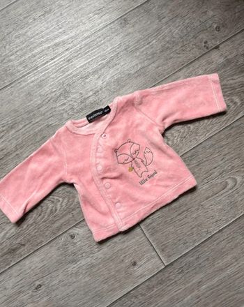 Gilet rose motif renard   In extenso