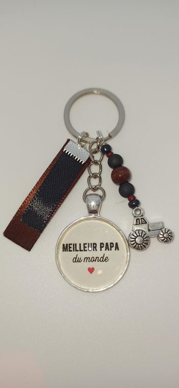 Porte clé message " Meilleur papa du monde "