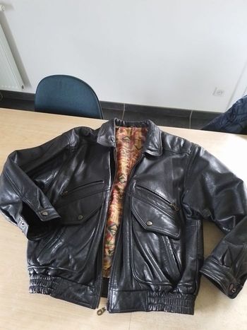 Blouson en cuir véritable chèvre