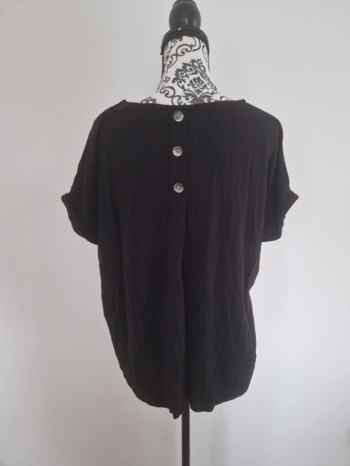 🌿 T-shirt noir manches courtes – Carnaby – Taille 42 - photo numéro 2