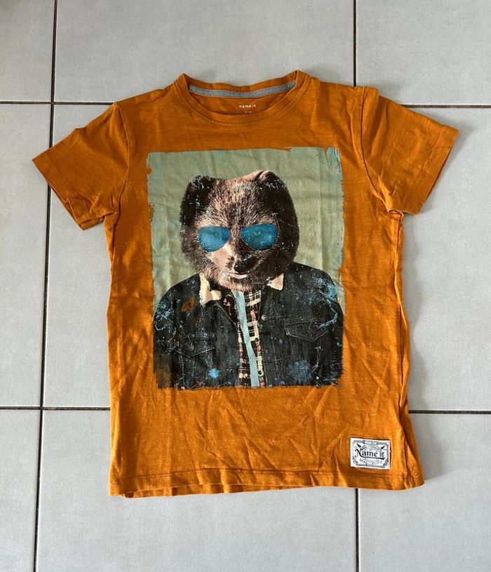 Tee shirt Name It jaune moutarde 12 ans