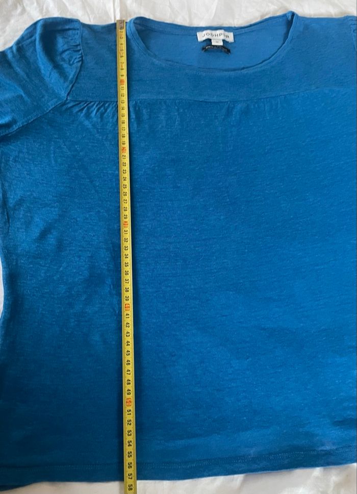 Haut bleu »Jodhpur »manches 3/4 - photo numéro 5