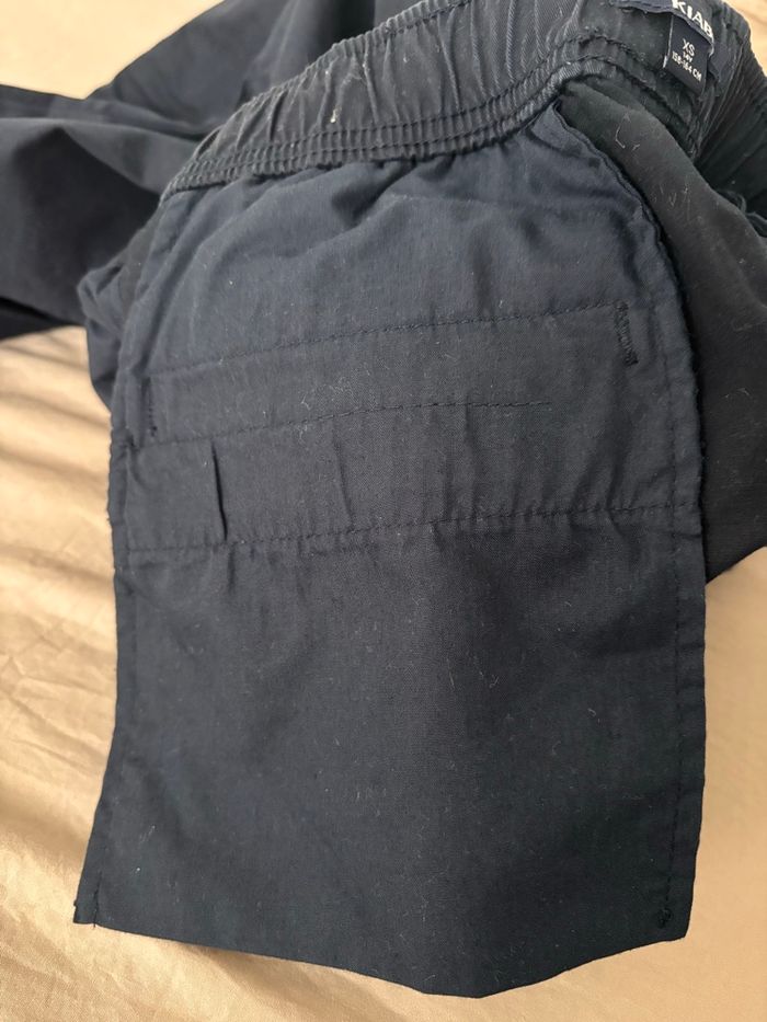 pantalon garçon 14 ans kiabi coton bleu marine élastiques - photo numéro 6