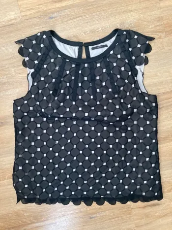 Blouse manches courtes noire