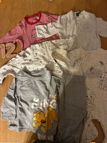 Lot pyjamas légers 12 mois