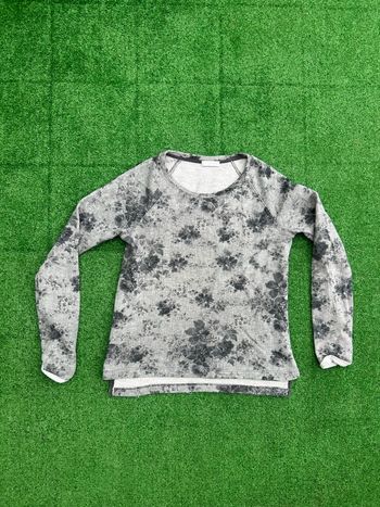 Sweat fin fleuri gris Promod taille S