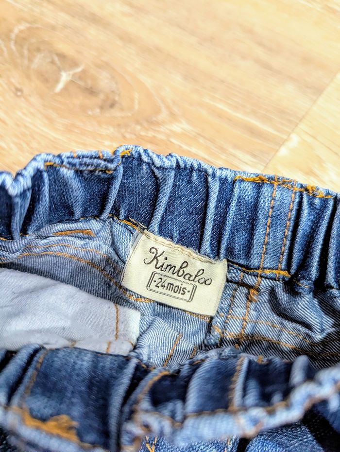Pantalon jean bébé fille 24 mois - photo numéro 3