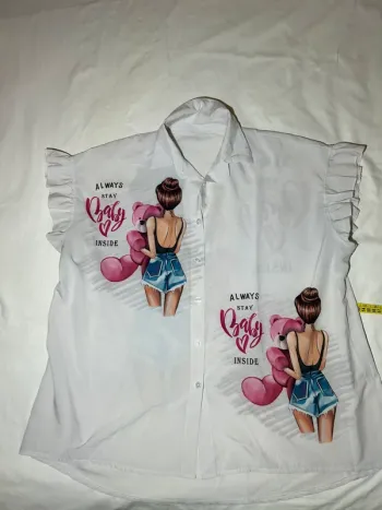 Blouse manches courtes vintage