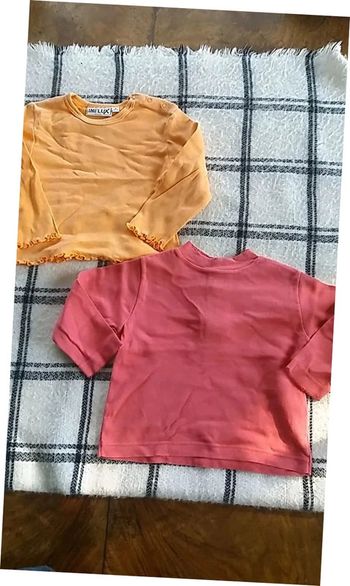 Lot de 2 haut fille taille 6 mois