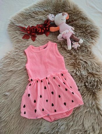 Rose body rose fluo kiabi 6 mois