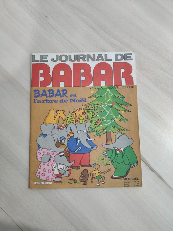 Magazine le journal de Babar et l'arbre de Noël numéro 83 vintage 1981