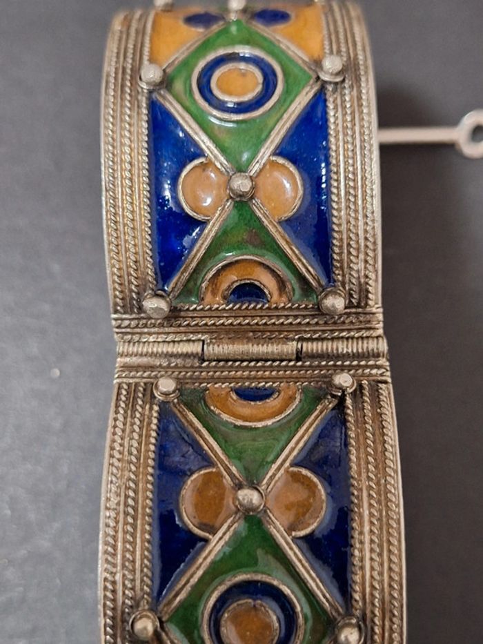 Manchette bracelet berbère ancien vintage - photo numéro 9