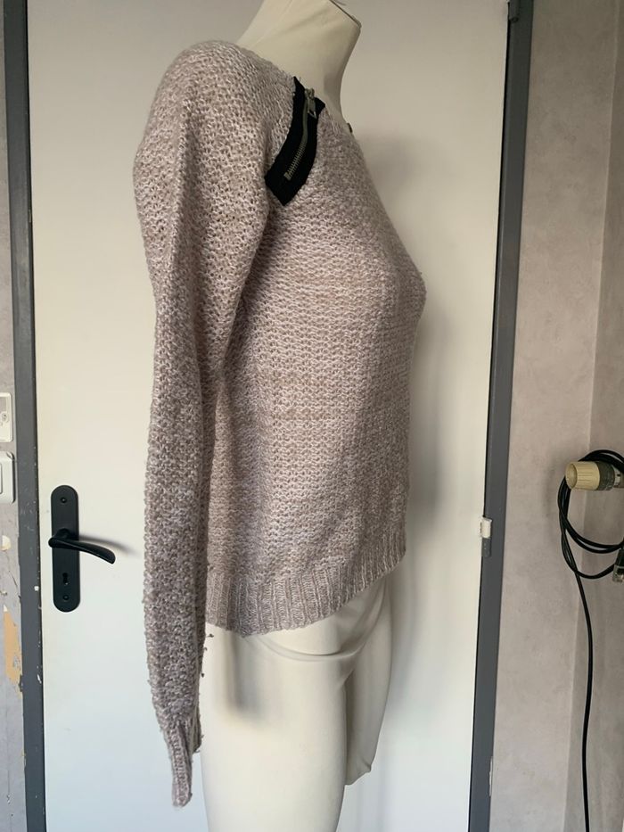 Pull rose fermeture éclair - photo numéro 3