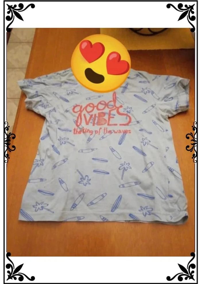 T-shirt Good vibes garçon 7 ans 8 ans - photo numéro 3