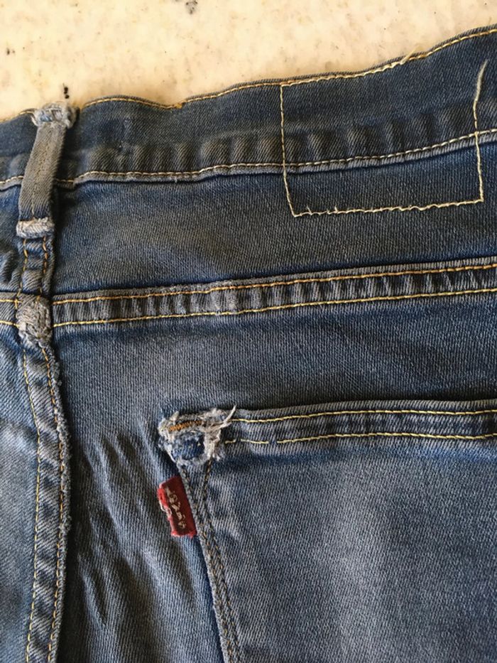 Short en jean marine Lévis 511 - photo numéro 5